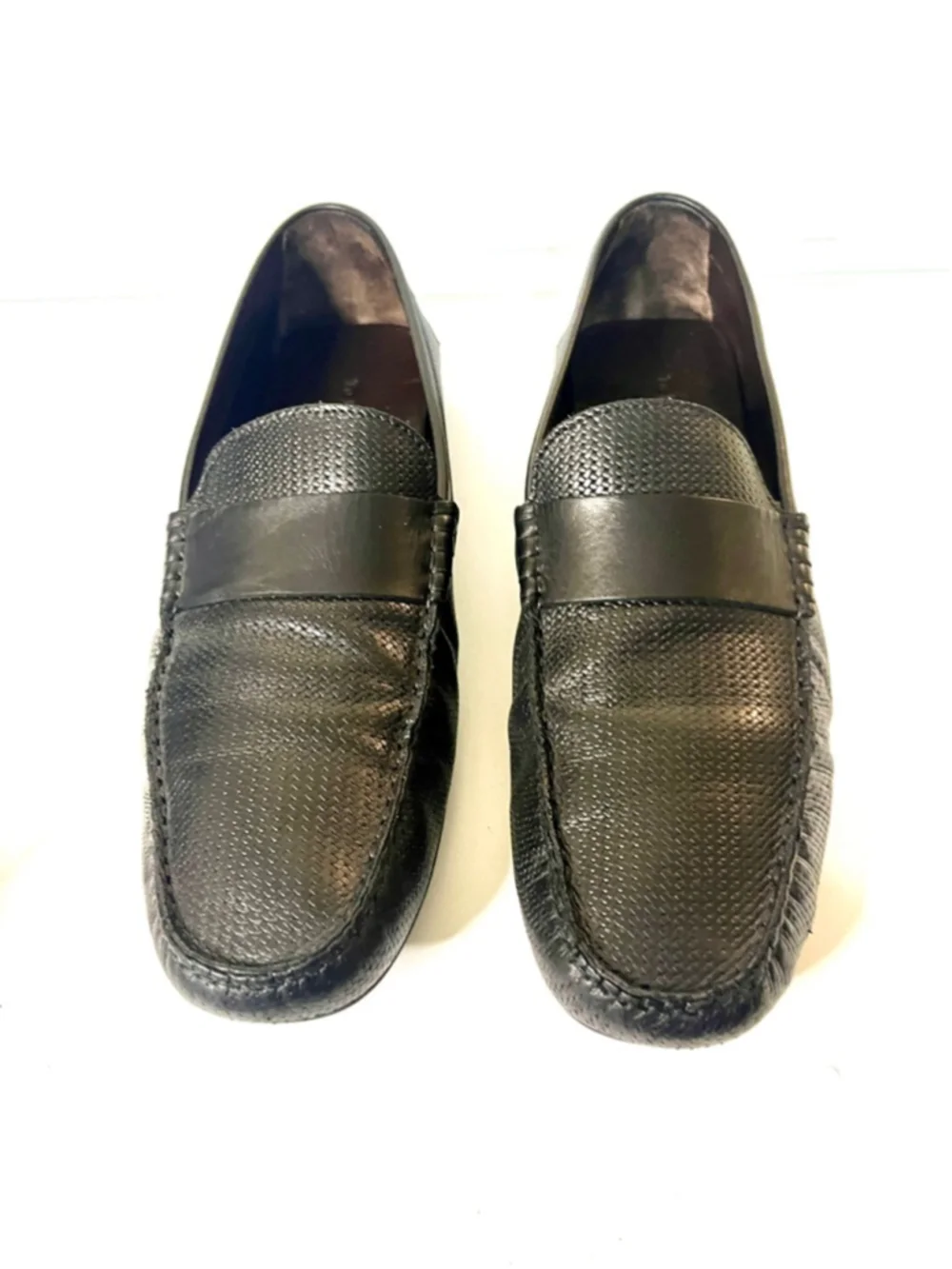 $395 To Boot New York Magnus Black Embossed Driving Shoes Loafers Men size 13
